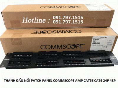 THANH ĐẤU NỐI ,PATCH PANEL COMMSCOPE AMP, CAT5E CAT6 16P 24P 48P