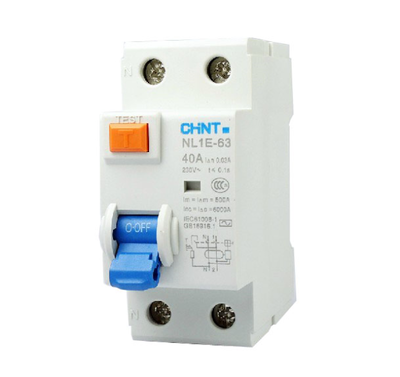 aptomat bảo vệ dòng rò, aptomat chống giật, leakage circuit breaker, Chint  NL1E-63 2P(1P+N)/4P(3P+N) 25A 40A 63A