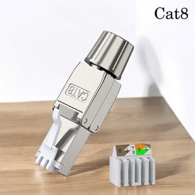 Đầu bấm hạt mạng Cat8 STP không dùng Tool, chống nhiễu, Picolink PL-KT8