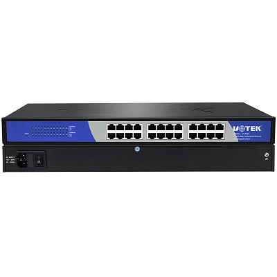 Mô đun truyền thông UTEK 24-port rack-mounted 100M industrial Ethernet switch unmanaged UT-6524