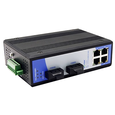 Mô đun truyền thông  6-port single-mode 2 optical 4 electrical industrial Ethernet switch 100M rail UT-62204SM/MM