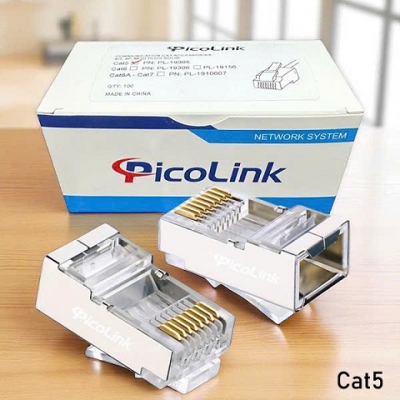 Hạt Mạng Cat5 FTP chống nhiễu, Đầu Bấm Mạng Cat5 FPT, Picolink PL-S19305