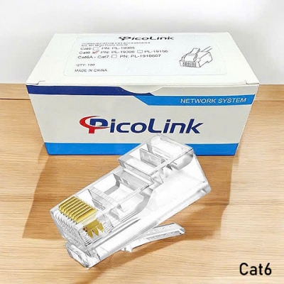 Hạt Mạng Cat6, Đầu Bấm Mạng RJ45 Cat6 PicoLink PL-19306