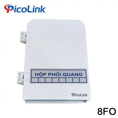 Hộp phối quang ODF 8FO trong nhà,đầy đủ phụ kiện, PicoLink PL-8FO-SC