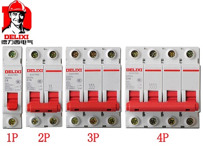 Aptomat, Delixi Circuit Breaker Air Switch Type C DZ47S 1 2 3 4P 10A 16A 25A 32A 63A