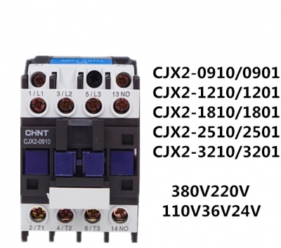 Công tắc tơ, Chint  AC contactor CJX2-0910, CJX2-0901, CJX2-1210, CJX2-1201, CJX2-1810 ,CJX2-1801, CJX2-2510, CJX2-2501, CJX2-3210, CJX2-3201, CJX2-4011, CJX2-5011, CJX2-6511, CJX2-8011, CJX2-9511