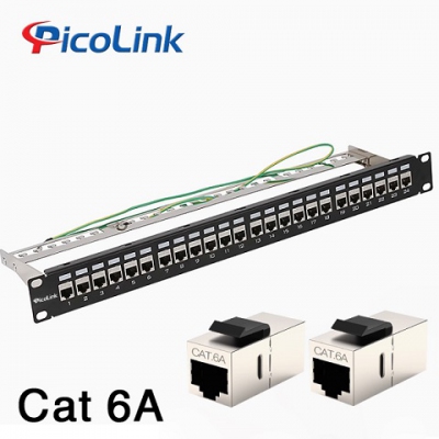 Thanh đấu nối Patch Panel 24 cổng Cat6A STP PicoLink PL-F1U24P-C6A