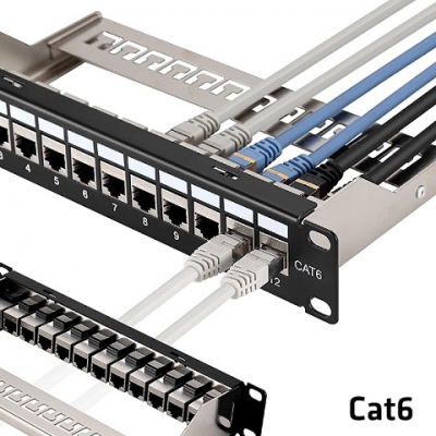 Thanh đấu nối Patch Panel 24 cổng Cat6A STP 1U PicoLink PL-F1U24P-C6A