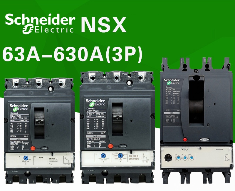 Aptomat MCCB Schneider 3P 4P, NSX100A 160A 250A 400A 630A , Molded Case